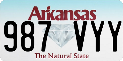 AR license plate 987VYY