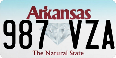AR license plate 987VZA