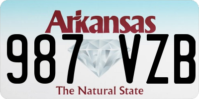 AR license plate 987VZB