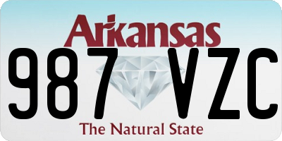 AR license plate 987VZC