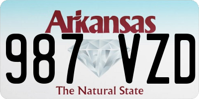 AR license plate 987VZD