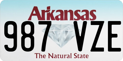 AR license plate 987VZE