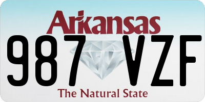 AR license plate 987VZF