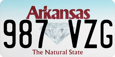AR license plate 987VZG