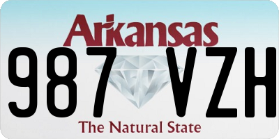 AR license plate 987VZH