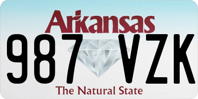 AR license plate 987VZK