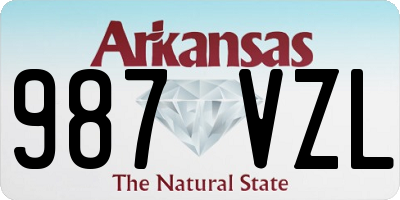 AR license plate 987VZL