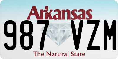 AR license plate 987VZM