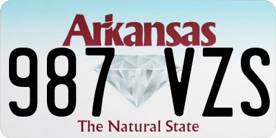 AR license plate 987VZS