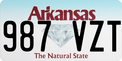 AR license plate 987VZT
