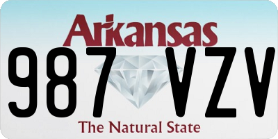 AR license plate 987VZV