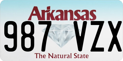 AR license plate 987VZX