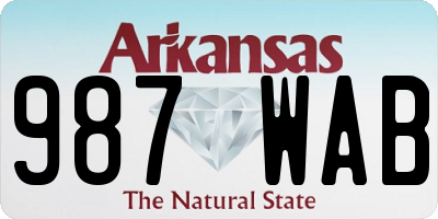 AR license plate 987WAB
