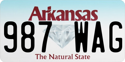 AR license plate 987WAG