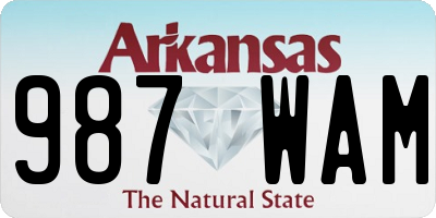 AR license plate 987WAM