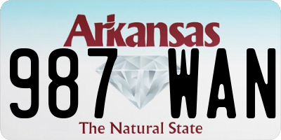 AR license plate 987WAN