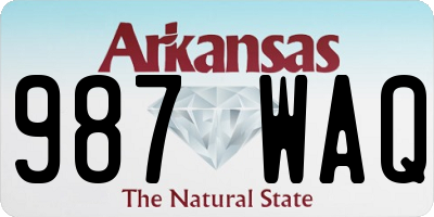 AR license plate 987WAQ