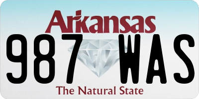 AR license plate 987WAS
