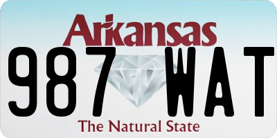 AR license plate 987WAT