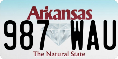 AR license plate 987WAU