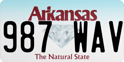 AR license plate 987WAV