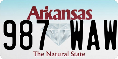 AR license plate 987WAW