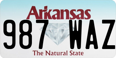 AR license plate 987WAZ
