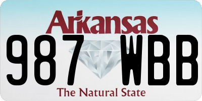 AR license plate 987WBB