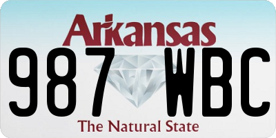 AR license plate 987WBC