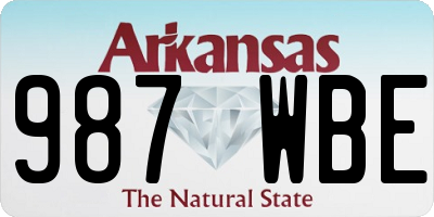 AR license plate 987WBE