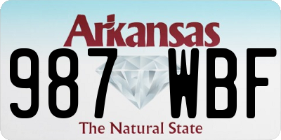 AR license plate 987WBF