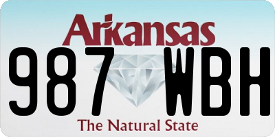 AR license plate 987WBH