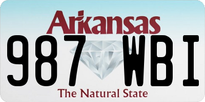 AR license plate 987WBI