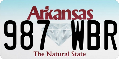 AR license plate 987WBR