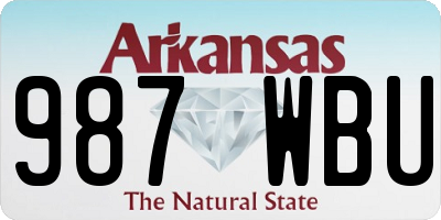 AR license plate 987WBU