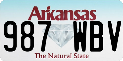 AR license plate 987WBV