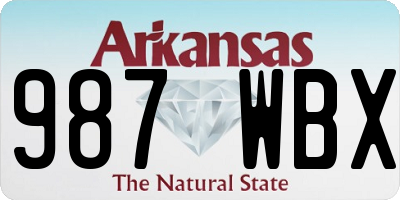 AR license plate 987WBX