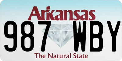 AR license plate 987WBY