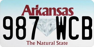 AR license plate 987WCB