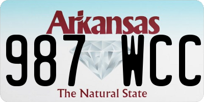 AR license plate 987WCC