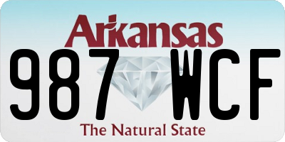 AR license plate 987WCF