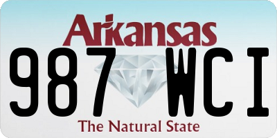 AR license plate 987WCI