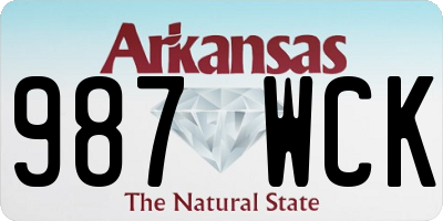 AR license plate 987WCK
