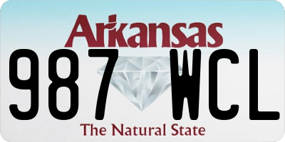 AR license plate 987WCL