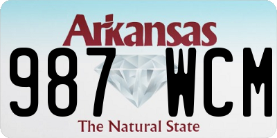 AR license plate 987WCM