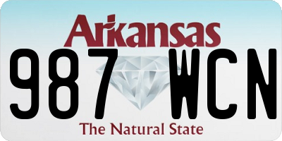 AR license plate 987WCN