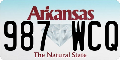 AR license plate 987WCQ