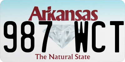 AR license plate 987WCT