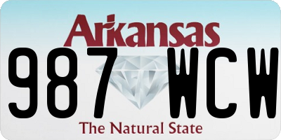 AR license plate 987WCW
