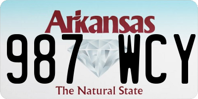 AR license plate 987WCY